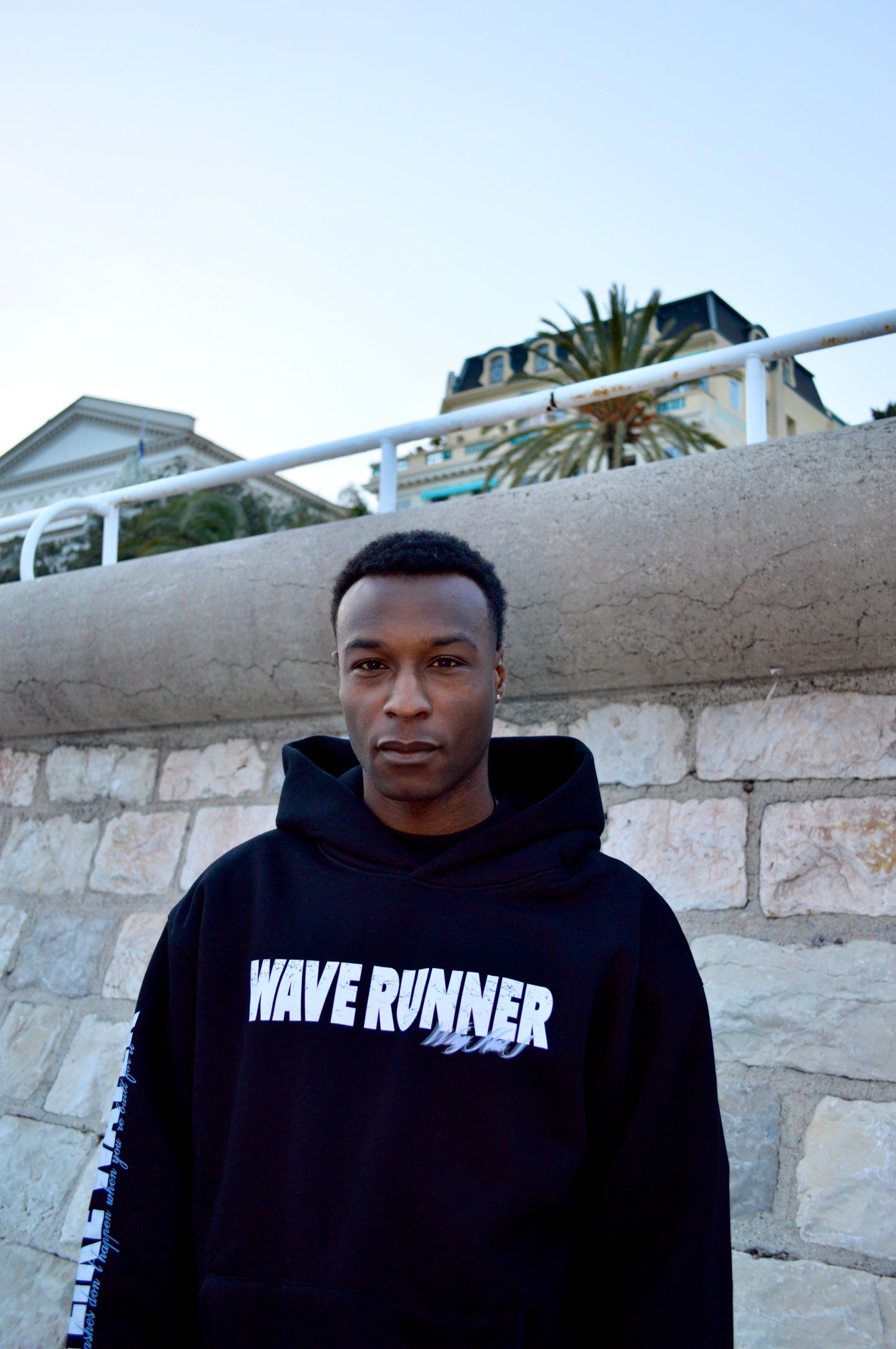 Wave Runner- Black Hoodie