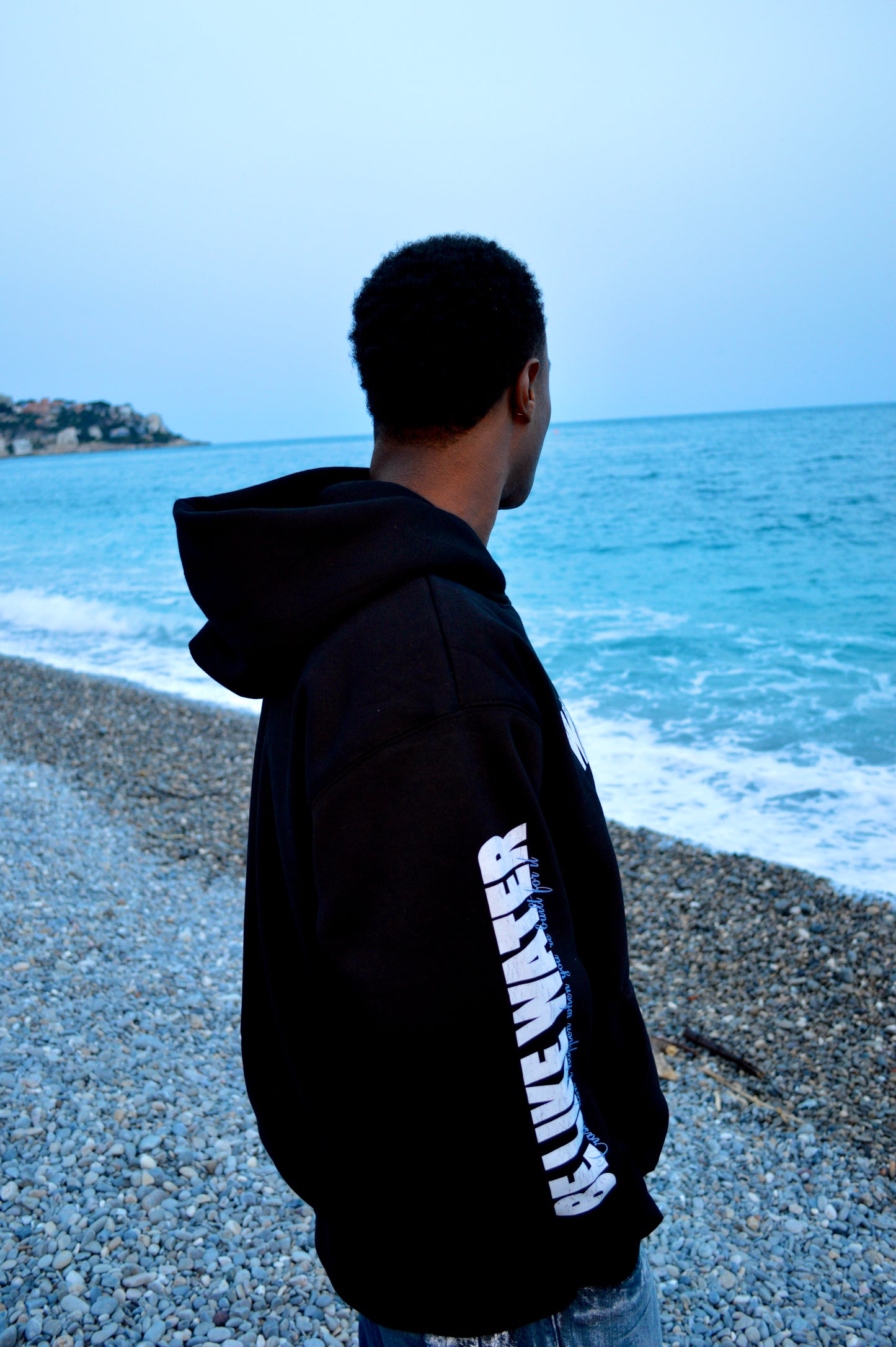 Wave Runner- Black Hoodie