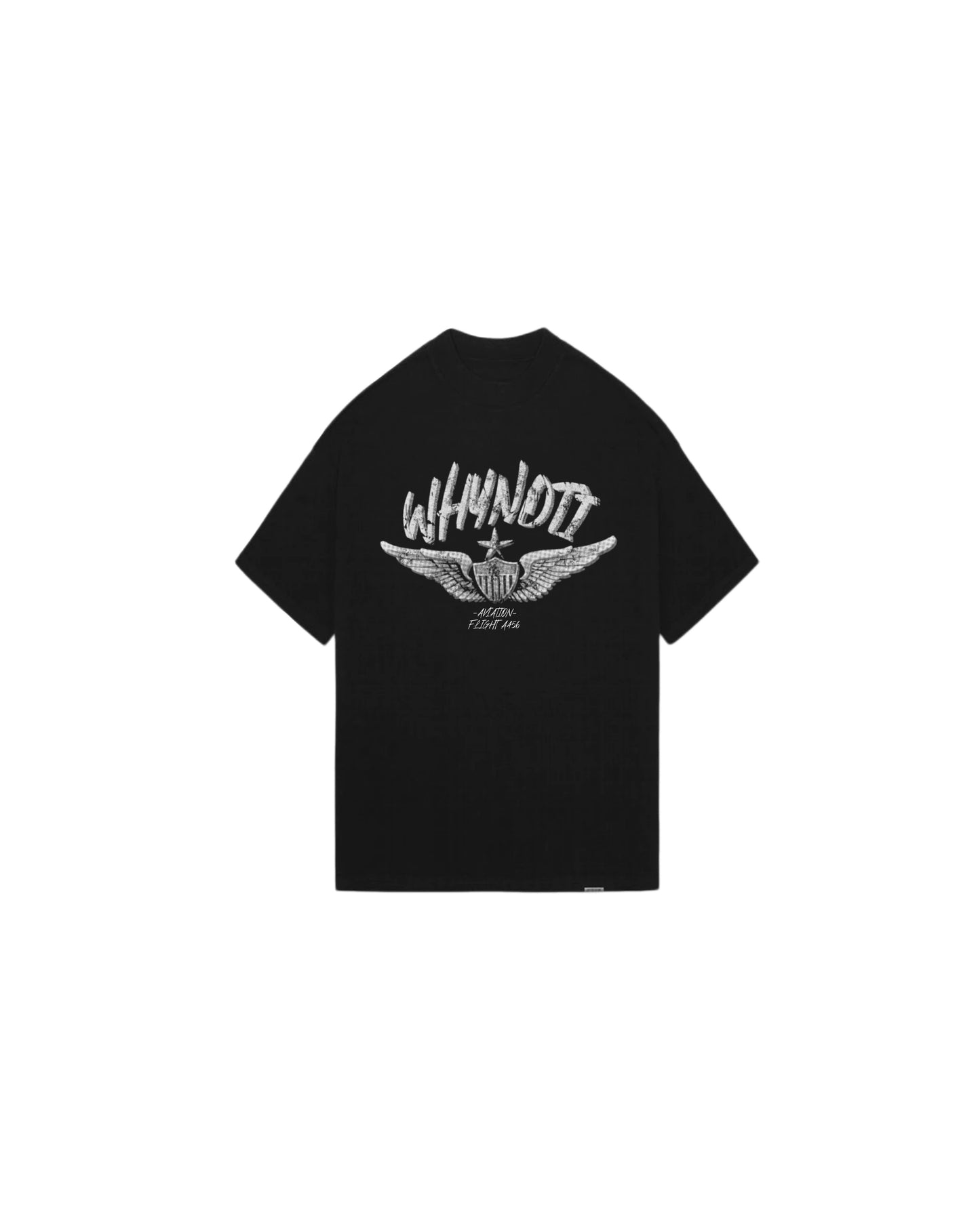 Grey Pilots badge T-shirt (Black)