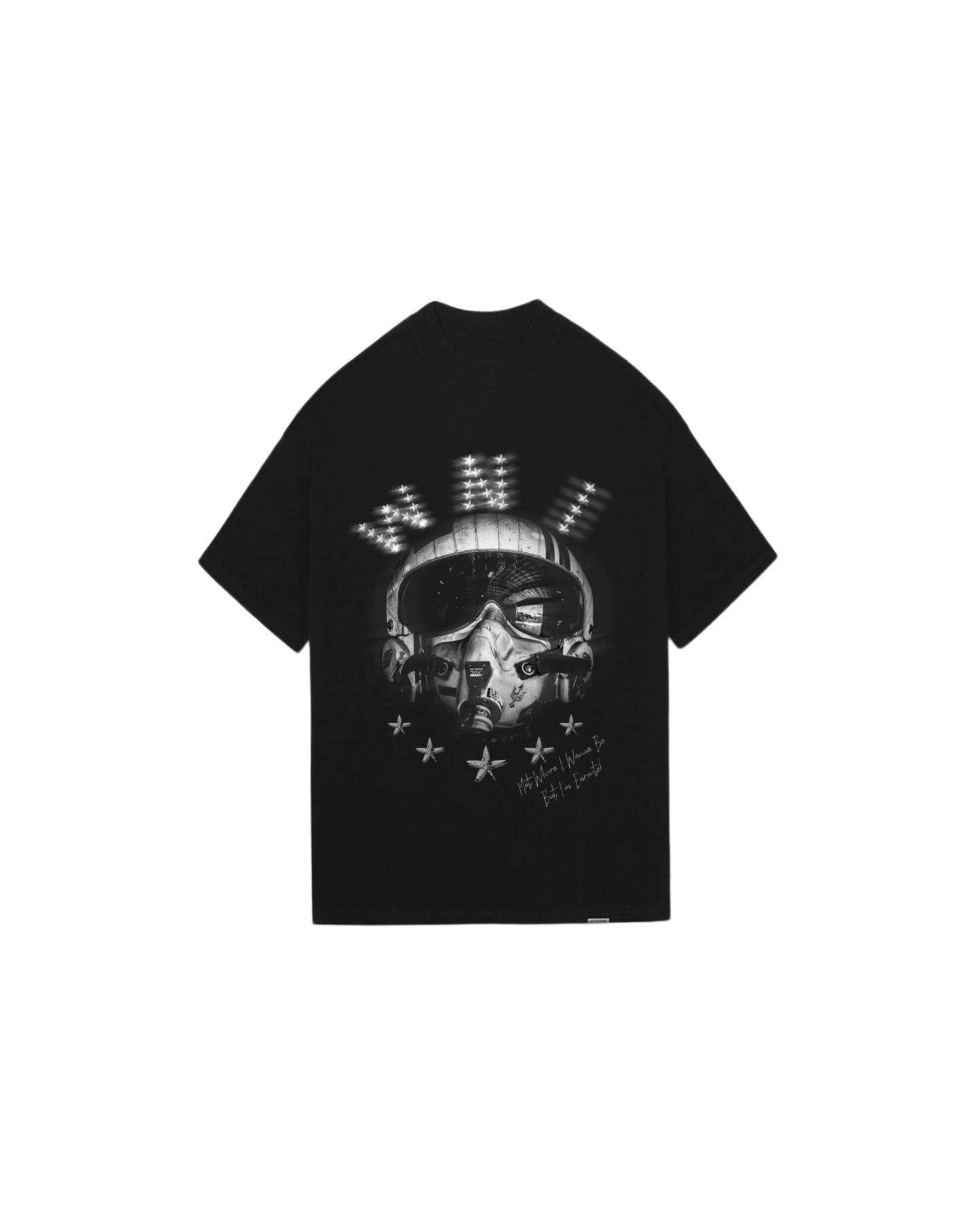 Black Fighter jet T-shirt