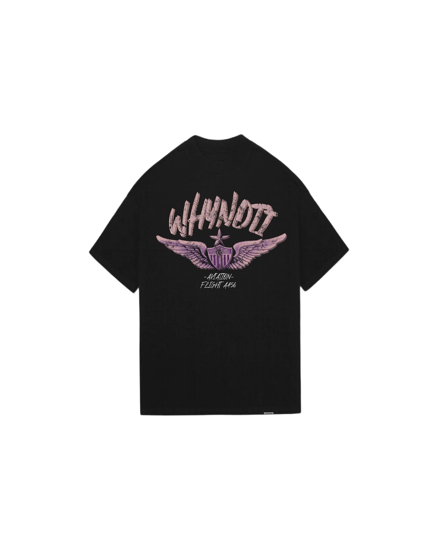 Purple Pilots badge T-shirt (Black)