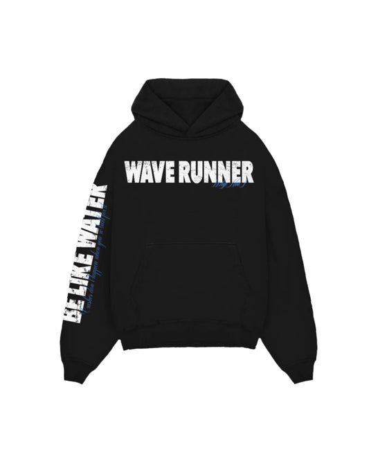 Wave Runner- Black Hoodie